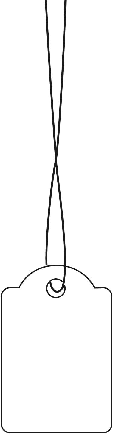 Herma 6933 Hanging Tags 18 x 28 mm with String Pack of 1000 White With white thread 18 x 28 mm
