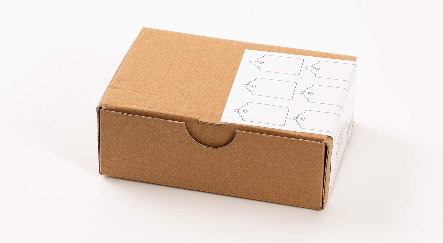 HERMA 6948 Hanging Labels with White Thread, Pack of 1000, 32 x 50 mm, Thread Length Approx. 8 cm, Large Cardboard Price Tags, Marking Labels for Labelling, White With white thread 32 x 50 mm