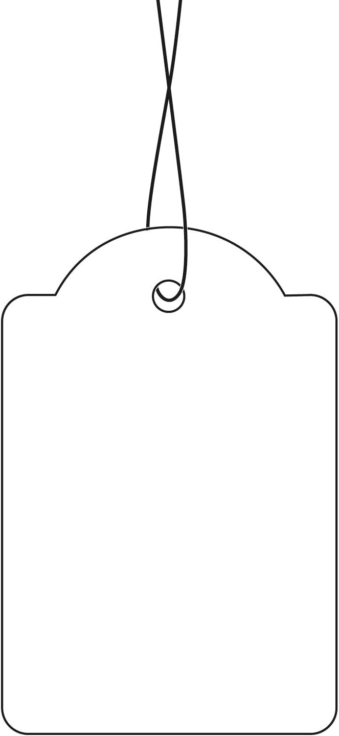 HERMA 6948 Hanging Labels with White Thread, Pack of 1000, 32 x 50 mm, Thread Length Approx. 8 cm, Large Cardboard Price Tags, Marking Labels for Labelling, White With white thread 32 x 50 mm