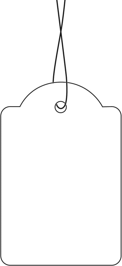 HERMA 6948 Hanging Labels with White Thread, Pack of 1000, 32 x 50 mm, Thread Length Approx. 8 cm, Large Cardboard Price Tags, Marking Labels for Labelling, White With white thread 32 x 50 mm
