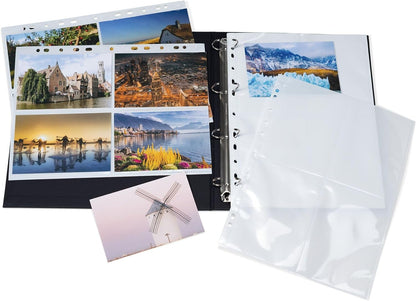 HERMA Photo Pockets for Ring Binder Albums, Acid Free, 10 x 15 cm / 4 x 6 inch Portrait Format, 80 Pockets, White White 10 x 15 cm 10 Sheets
