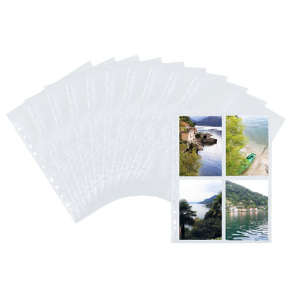 HERMA Photo Pockets for Ring Binder Albums, Acid Free, 10 x 15 cm / 4 x 6 inch Portrait Format, 80 Pockets, White White 10 x 15 cm 10 Sheets
