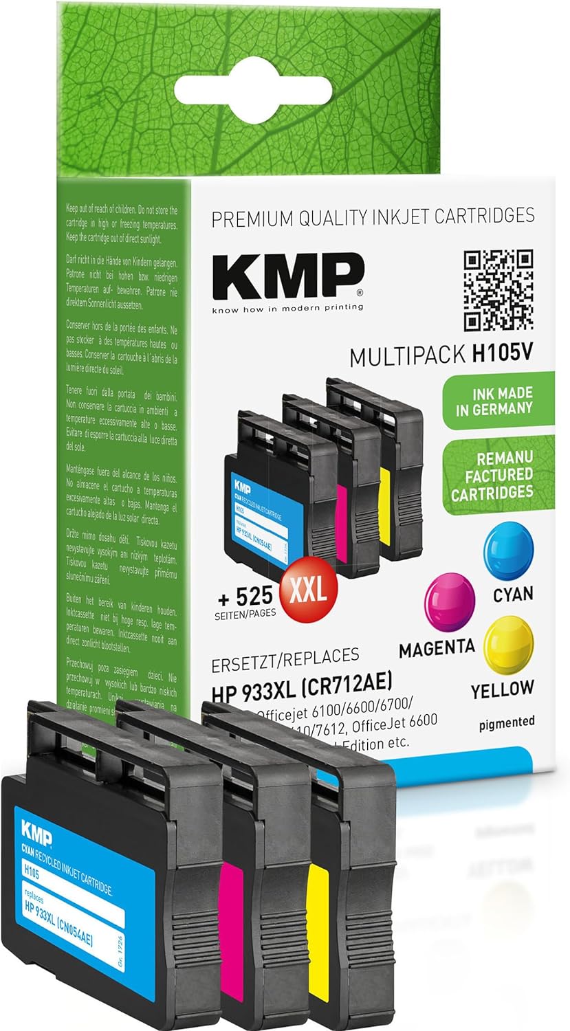 `KMP Tintenpatrone fur hp CR711AE,(cyan,magenta,gel`