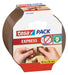 tesa Pack EXPRESS Packaging Tape - Hand Tearable Self-adhesive Roll for Fast Packaging of Parcels and Gifts - 50 m x 50 mm - Brown Brown 50m x 50mm