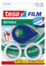 tesa Film Invisible 2 Rolls + Mini Dispenser, Red/Blue, Blister Pack