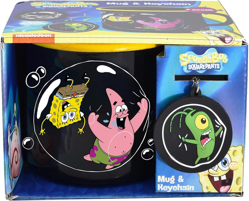 Spongebob Schwammkopf Spongebob and Patrick Bubbles Official Merchandise Mug + Keyring