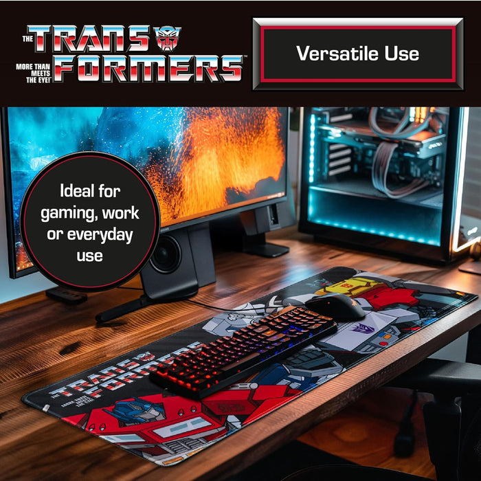 Transformers Jumbo Desk Mat - Large Rubber Gaming and Work Desk Pad, 70 x 30 Centimetres