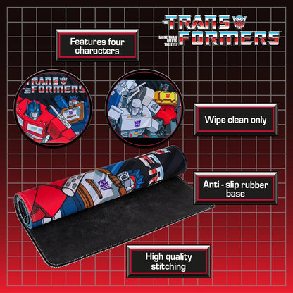 Transformers Jumbo Desk Mat - Large Rubber Gaming and Work Desk Pad, 70 x 30 Centimetres