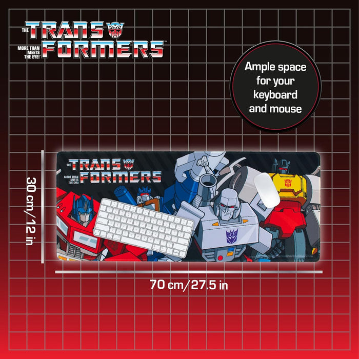 Transformers Jumbo Desk Mat - Large Rubber Gaming and Work Desk Pad, 70 x 30 Centimetres