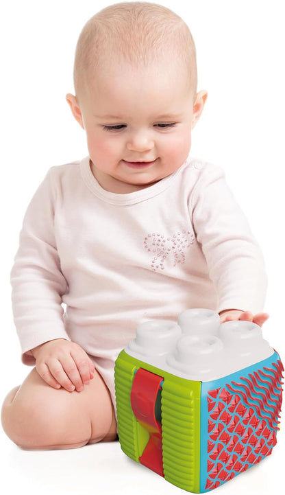 Clementoni Baby Soft Blocks - Clemmy Sensory Activity Cube - Soft Building Blocks, Clemmy Blocks for Kids 6 Months, Bricks Washable, Construction Set, Development & Activity Toy, Made In Italy, 17902