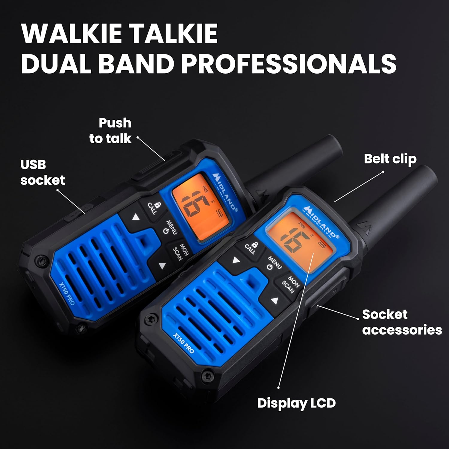 Midland - Walkie Talkie Xt50 Pro Duo