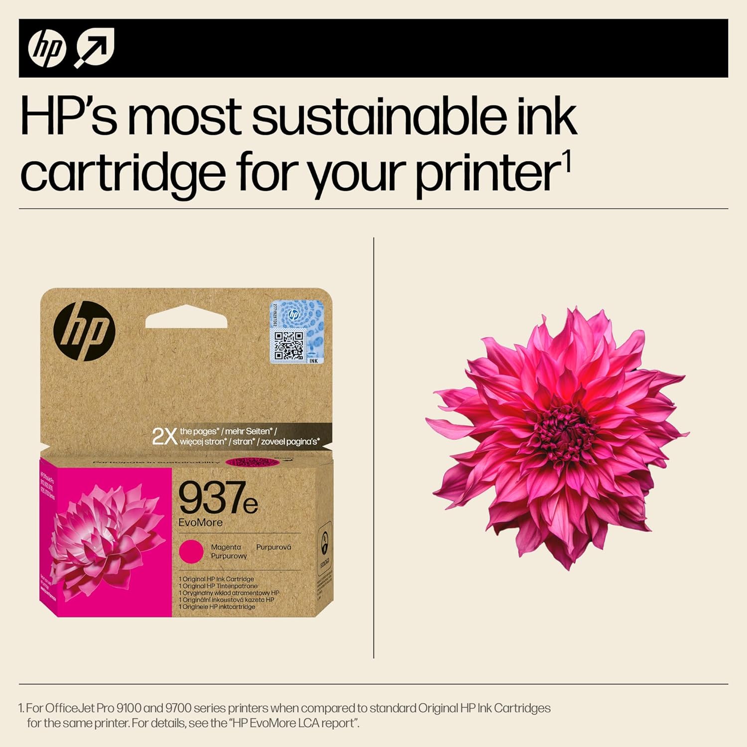 HP 937e EvoMore Magenta Original Ink Cartridge