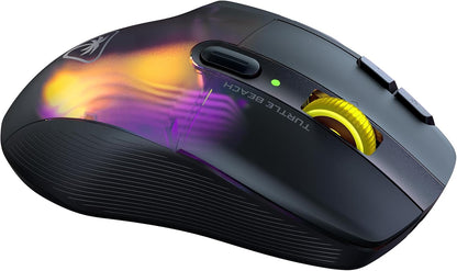Turtle Beach Kone XP Air - Mouse de Juego RGB ergonómico inalámbrico Personalizable, Sensor óptico de 19,000 PPP, batería de 100 Horas de duración y Base de Carga