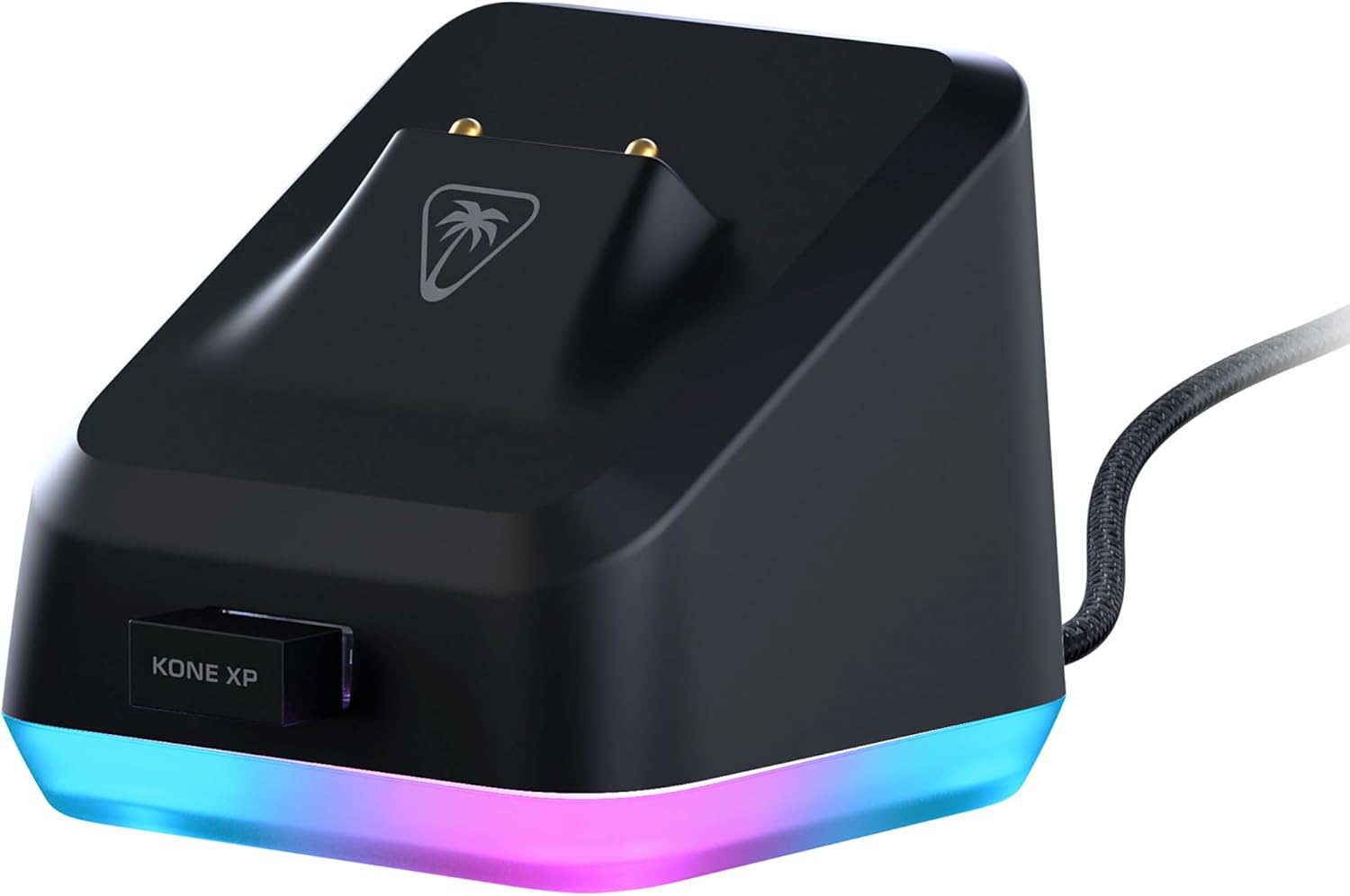 Turtle Beach Kone XP Air - Mouse de Juego RGB ergonómico inalámbrico Personalizable, Sensor óptico de 19,000 PPP, batería de 100 Horas de duración y Base de Carga