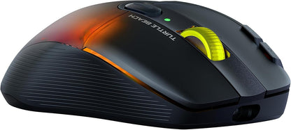 Turtle Beach Kone XP Air - Mouse de Juego RGB ergonómico inalámbrico Personalizable, Sensor óptico de 19,000 PPP, batería de 100 Horas de duración y Base de Carga