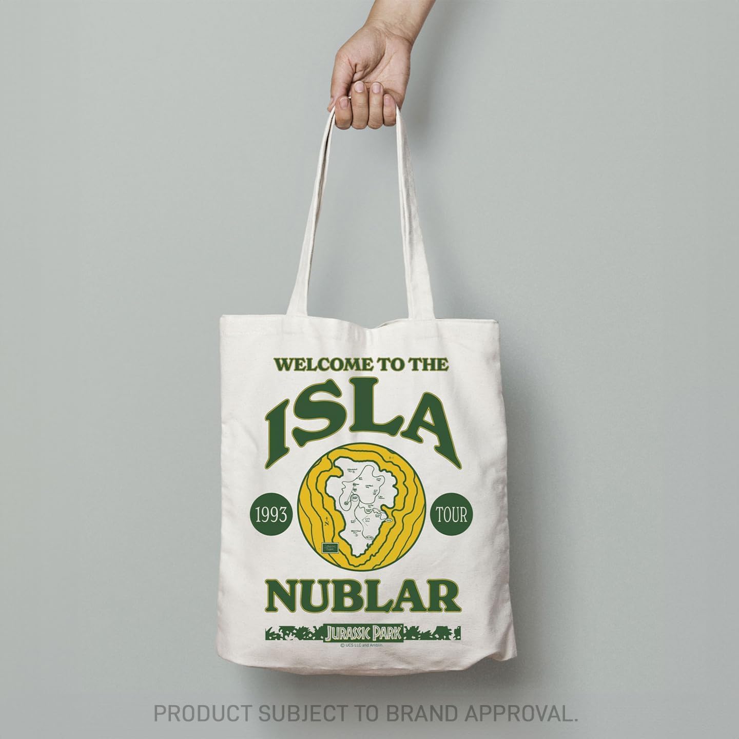FaNaTtik Jurassic Park Isla Nublar - Bolsa de mano, multicolor, One size