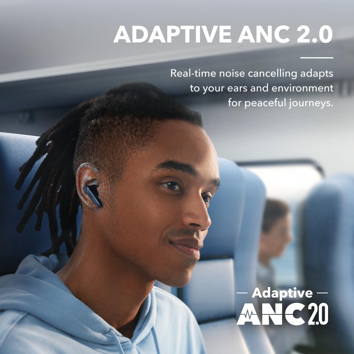 soundcore by Anker Liberty 4 NC Wireless Noise Cancelling Earbuds, 98.5% Noise Reduction, Adaptive Noise Cancelling to Ears and Environment, Hi-Res Sound, 50H Battery, Wireless Charging, Bluetooth 5.3