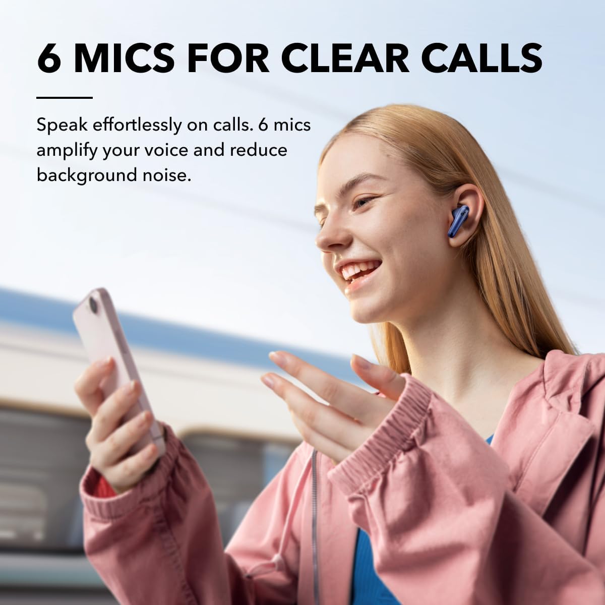 soundcore by Anker Liberty 4 NC Wireless Noise Cancelling Earbuds, 98.5% Noise Reduction, Adaptive Noise Cancelling to Ears and Environment, Hi-Res Sound, 50H Battery, Wireless Charging, Bluetooth 5.3