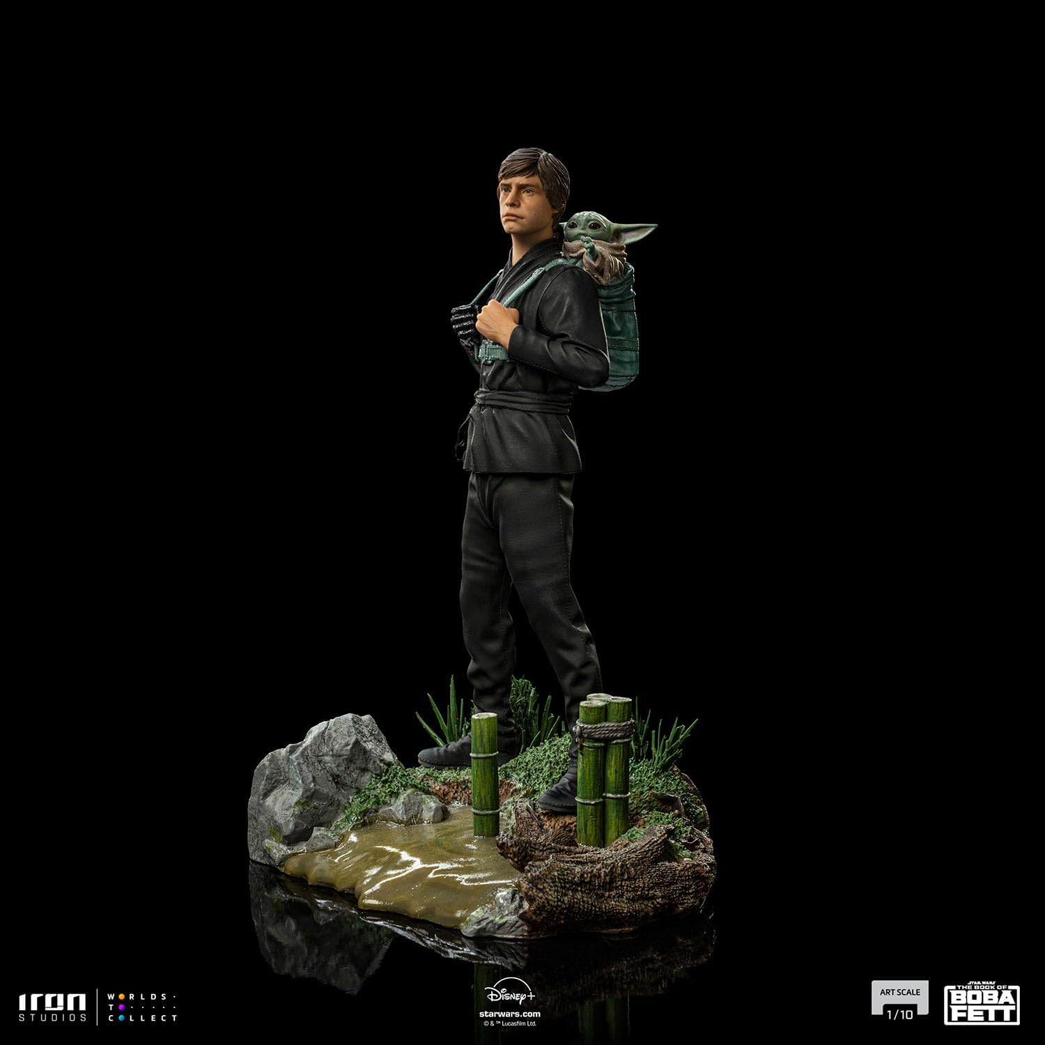 IRON STUDIO LE LIVRE DE BOBA FETT - Luke & Grogu - Figurine 1/10 Art Scale 20cm