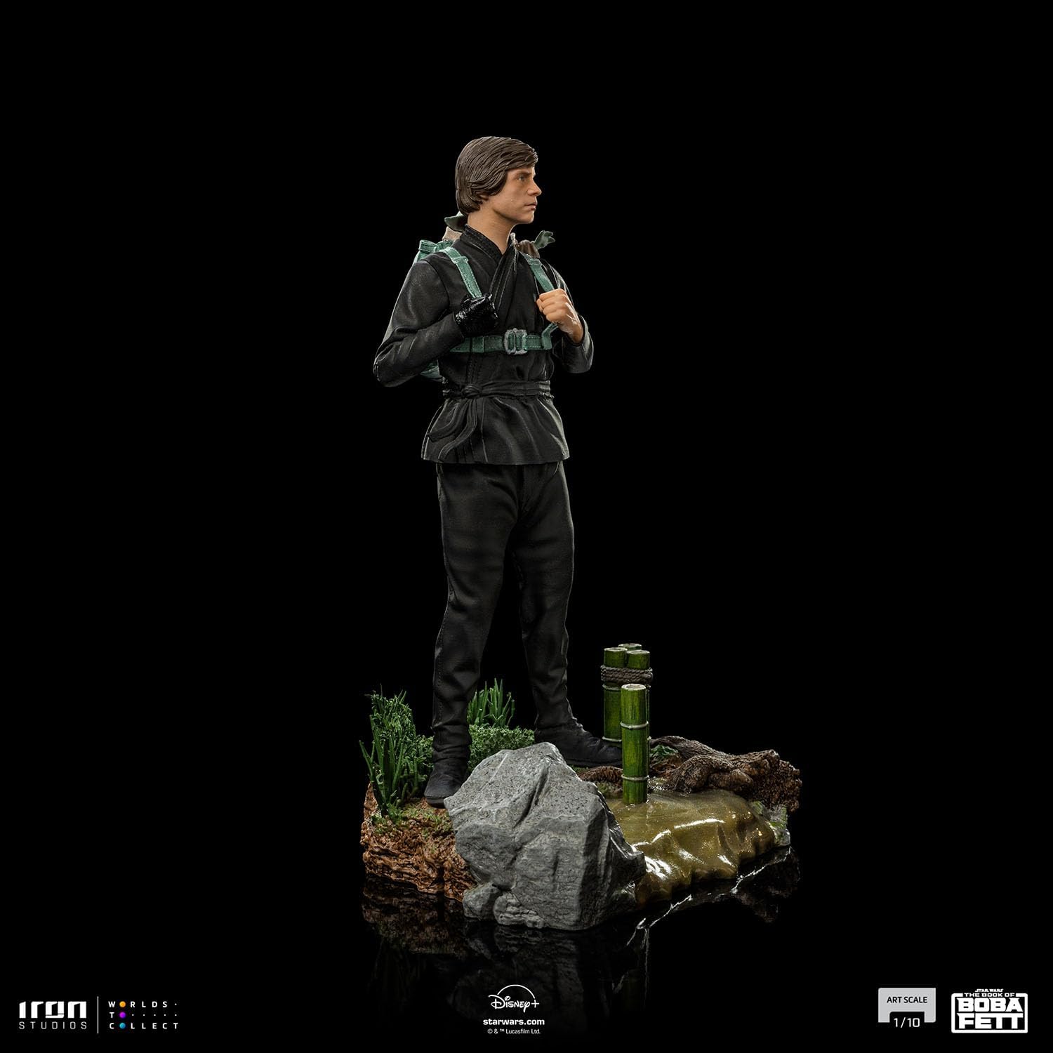 IRON STUDIO LE LIVRE DE BOBA FETT - Luke & Grogu - Figurine 1/10 Art Scale 20cm
