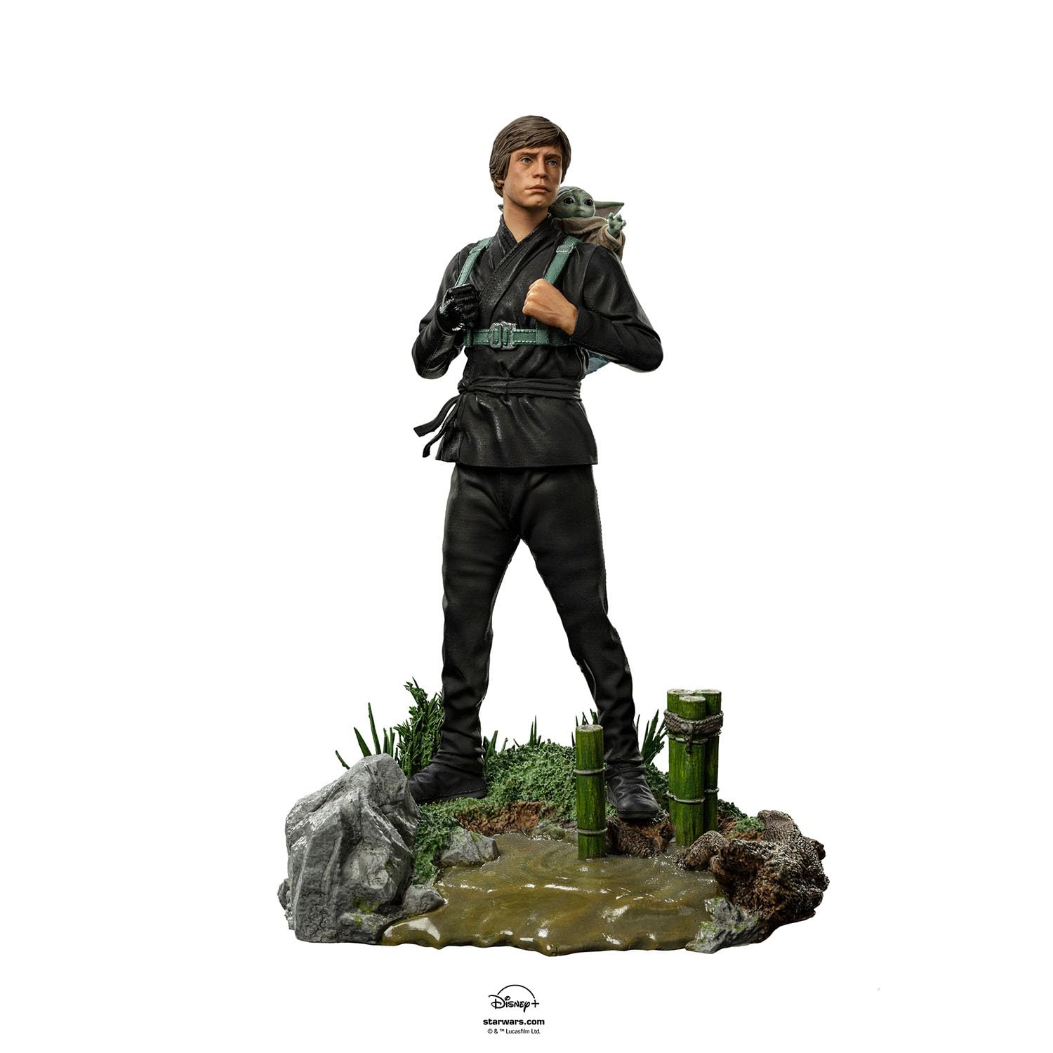 IRON STUDIO LE LIVRE DE BOBA FETT - Luke & Grogu - Figurine 1/10 Art Scale 20cm