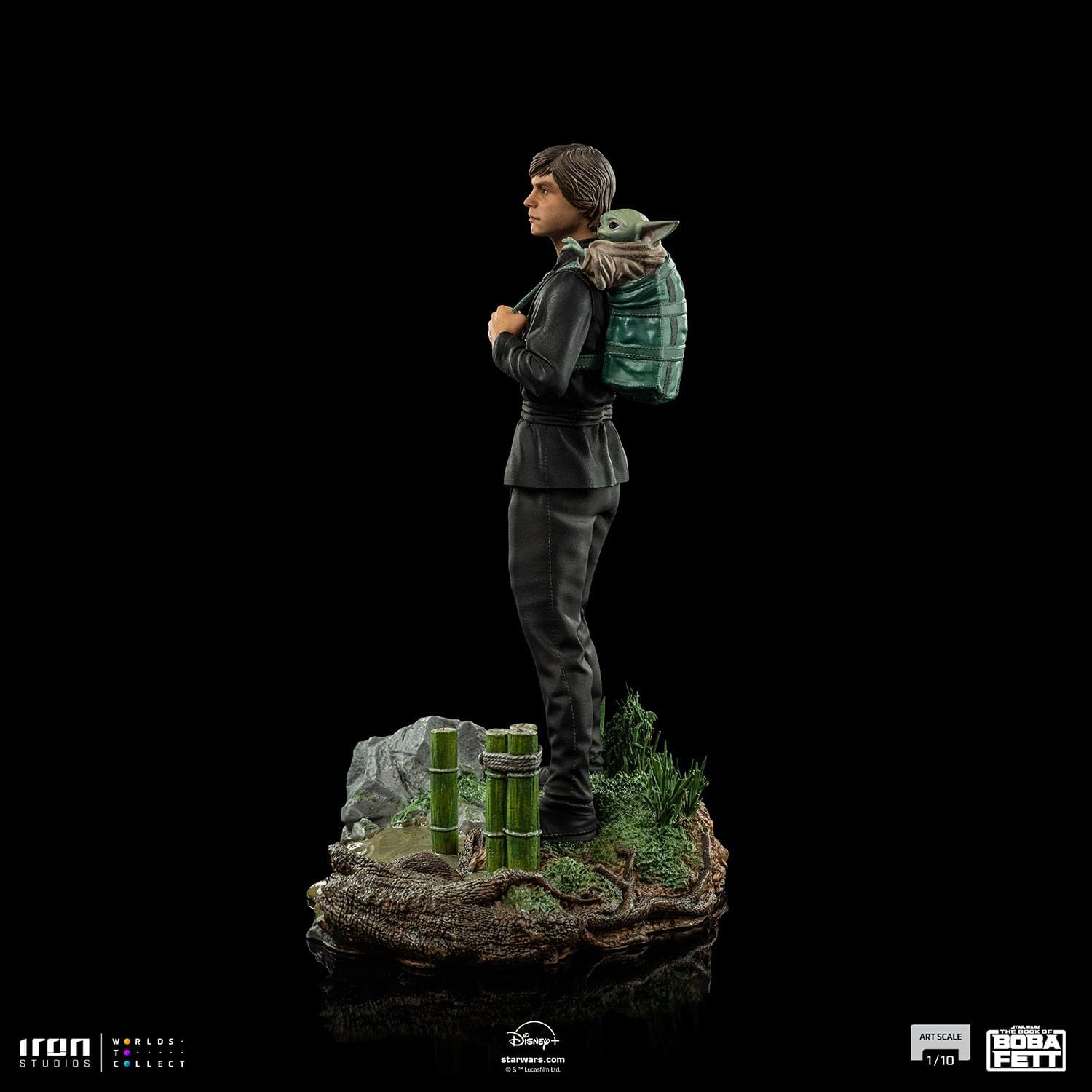 IRON STUDIO LE LIVRE DE BOBA FETT - Luke & Grogu - Figurine 1/10 Art Scale 20cm