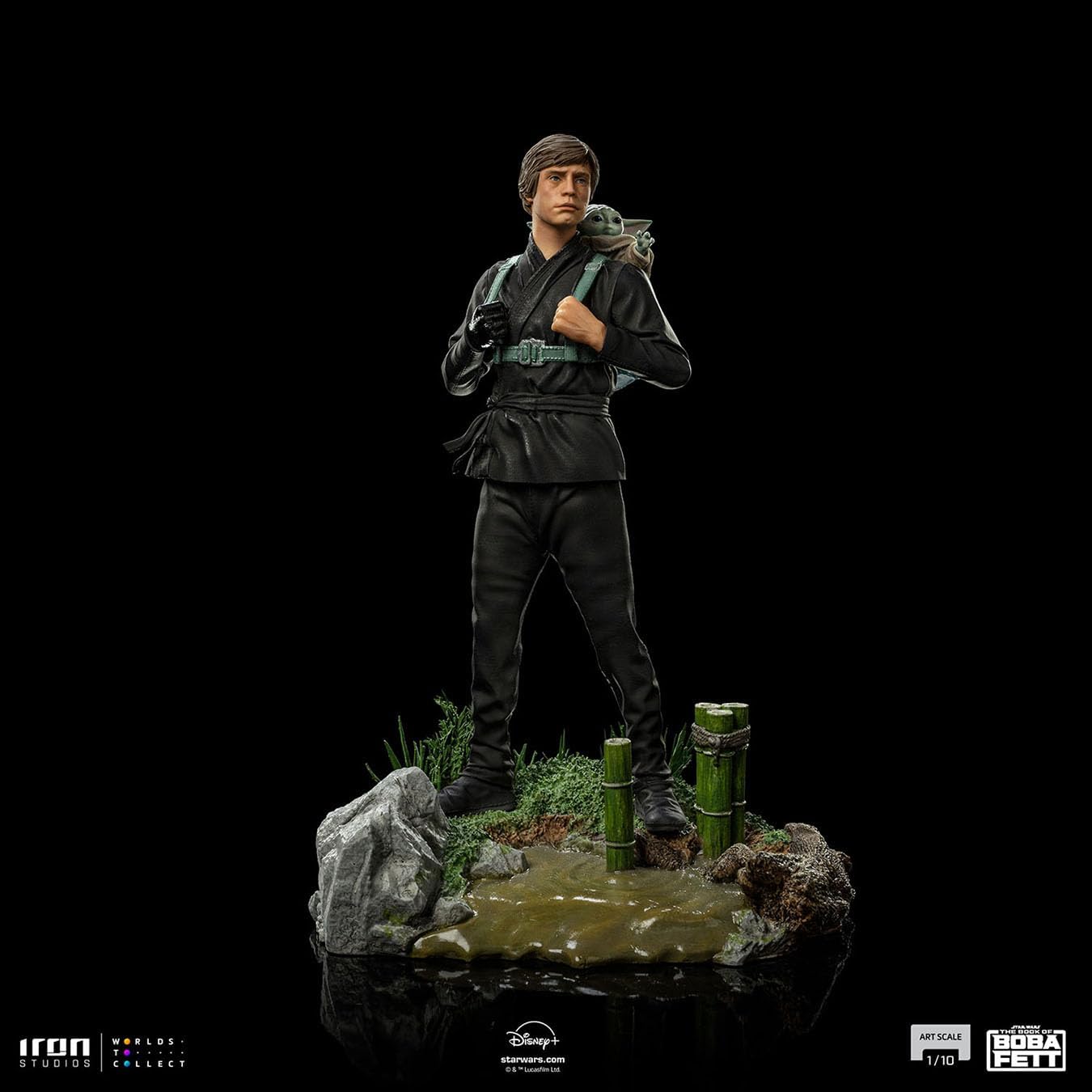 IRON STUDIO LE LIVRE DE BOBA FETT - Luke & Grogu - Figurine 1/10 Art Scale 20cm