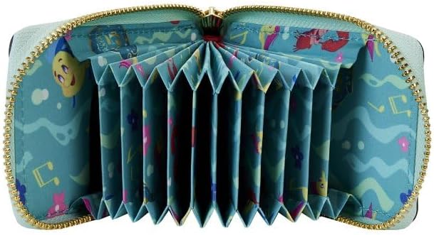 Loungefly Disney The Little Mermaid 35th Anniversary Life is The Bubbles Accordion Wallet Black/Charcoal onesize