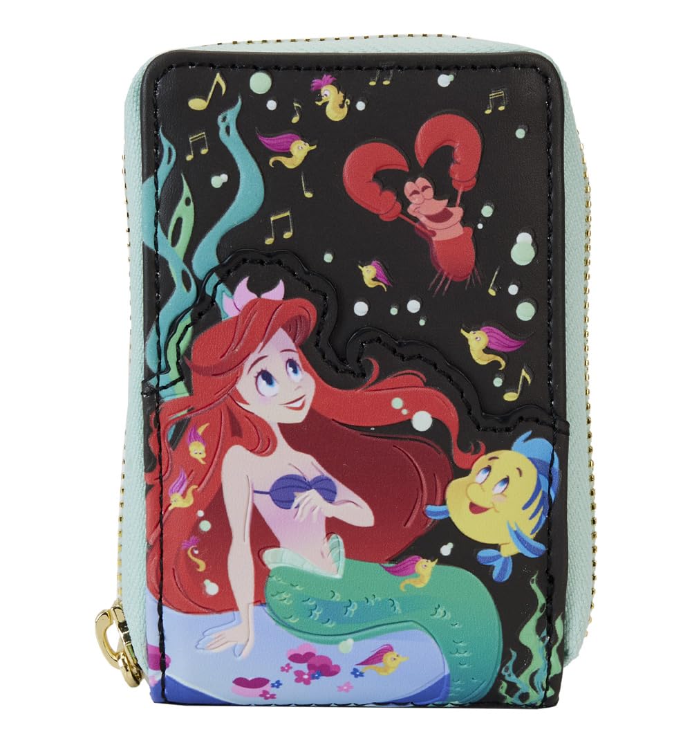 Loungefly Disney The Little Mermaid 35th Anniversary Life is The Bubbles Accordion Wallet Black/Charcoal onesize