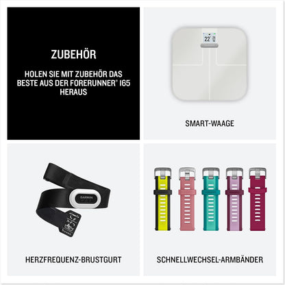 GARMIN Forerunner 165, leichte GPS Smartwatch zum Laufen, mit AMOLED Touchscreen, Trainingsempfehlungen, Gesundheitsdaten, smarten Funktionen Slate Grey