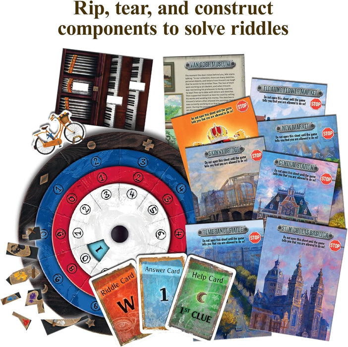 EXIT: The Game - The Hunt Through Amsterdam | Escape Room |Co-op Games | 1+ Players |Ages 5-7| Brainteasers |Art Heist | Ages 12+