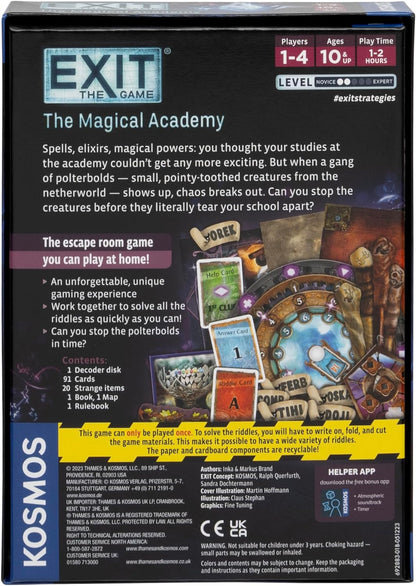 EXIT: The Game - The Magical Academy | Escape Room |Co-op Games | 1+ Players | Brainteasers | Wizards | Ages 10+