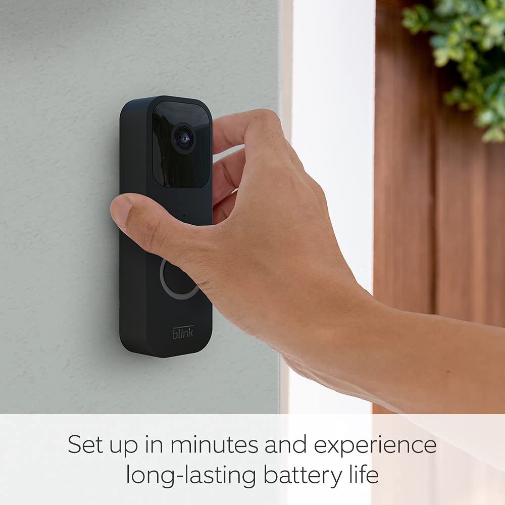 Blink Video Doorbell | Two-Way Audio, Hd Video, Motion And Chime App Alerts And Alexa Enabled Wired Or Wire-Free (Black
