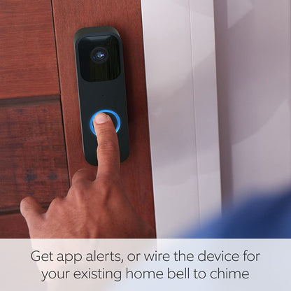 Blink Video Doorbell | Two-Way Audio, Hd Video, Motion And Chime App Alerts And Alexa Enabled Wired Or Wire-Free (Black