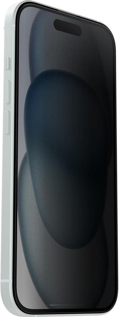 OtterBox Premium Pro Privacy Glass Screen Protector for iPhone 15, Tempered Glass, superior Scratch Protection, Survives Drops up to 6ft, Antimicrobial Protection, No Retail Packaging Premium Pro Privacy Glass iPhone 15