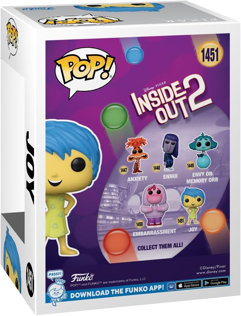 Funko POP! Disney: Inside Out 2- Joy - Collectable Vinyl Figure - Gift Idea - Official Merchandise - Toys for Kids & Adults - Movies Fans - Model Figure for Collectors and Display