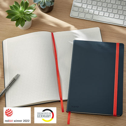 Leitz - Cosy Notebook Hard Cover Large Grey - Squared