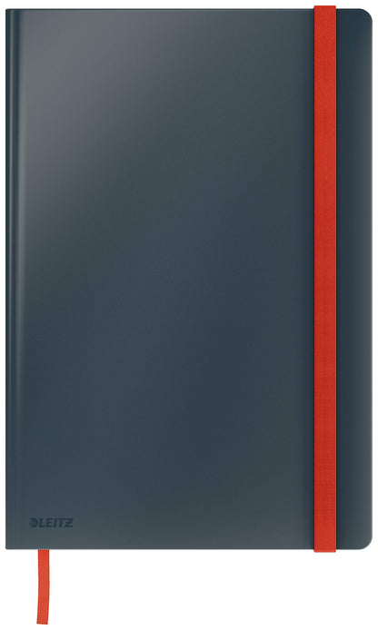 Leitz Notitieboek B5 Gelijnd Met Harde Kaft, 80 Vellen, Cosy Range, Fluweel Grijs, 44540089