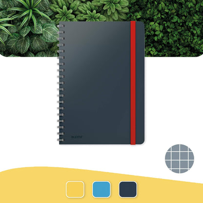 Leitz - Cosy Notebook Spiral Ridge Large Grey - Squared