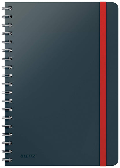 Leitz - Cosy Notebook Spiral Ridge Large Grey - Squared