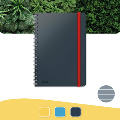 Leitz - Cosy Notebook Spiral Ridge Large Grey - Ruled