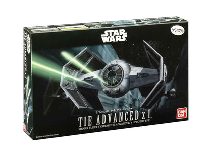 Revell (Bandai Original 01214 Star Wars TIE Advanced x1 - Darth Vader's TIE Fighter 1:72 Scale Unbuilt/Unpainted Plastic Model Kit