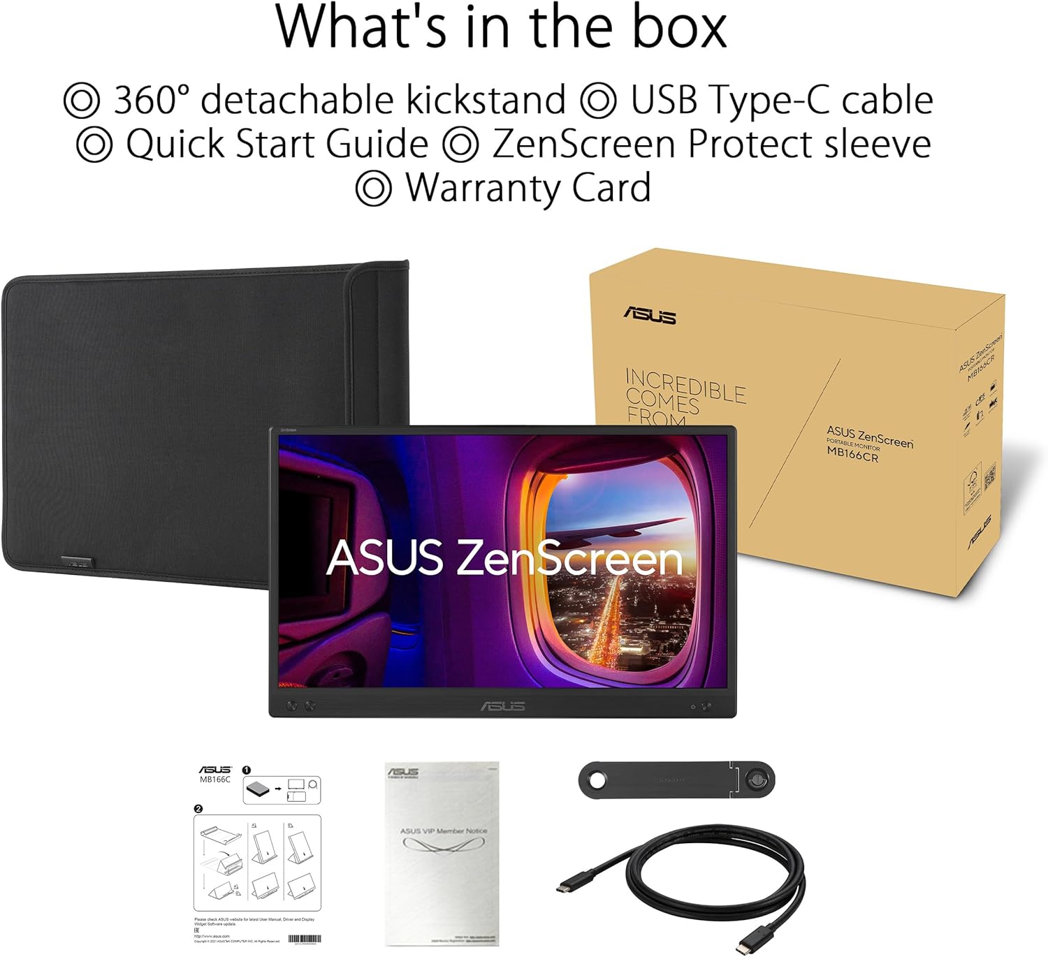 ASUS - ZENSCREEN MB166CR PORTABLE