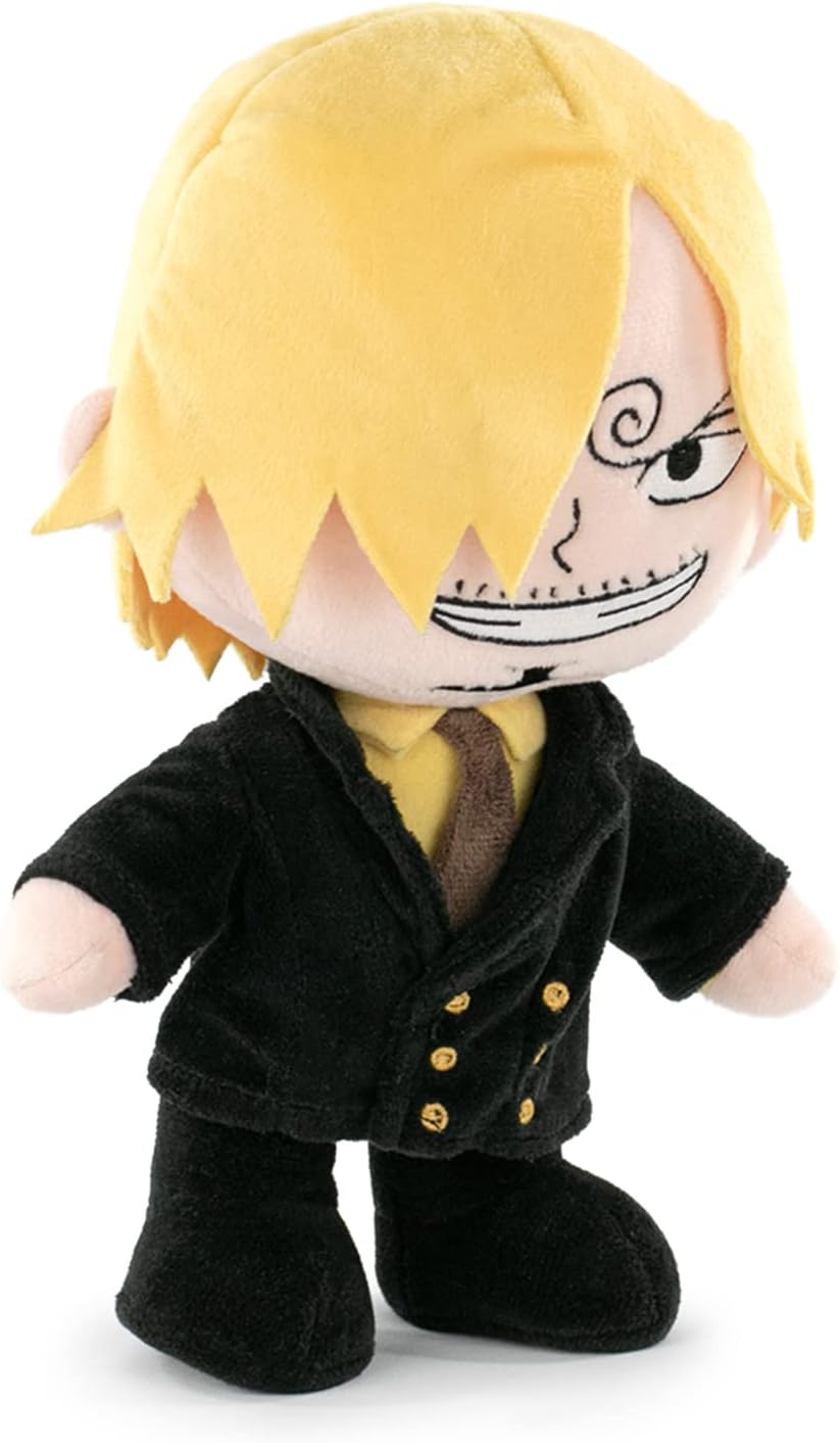 BARRADO One Piece - Soft Toy of the Characters of One Piece - 28cm, 11'02" - Luffy, Sanji, Roronoa Zoro - Super Soft Quality (Sanji