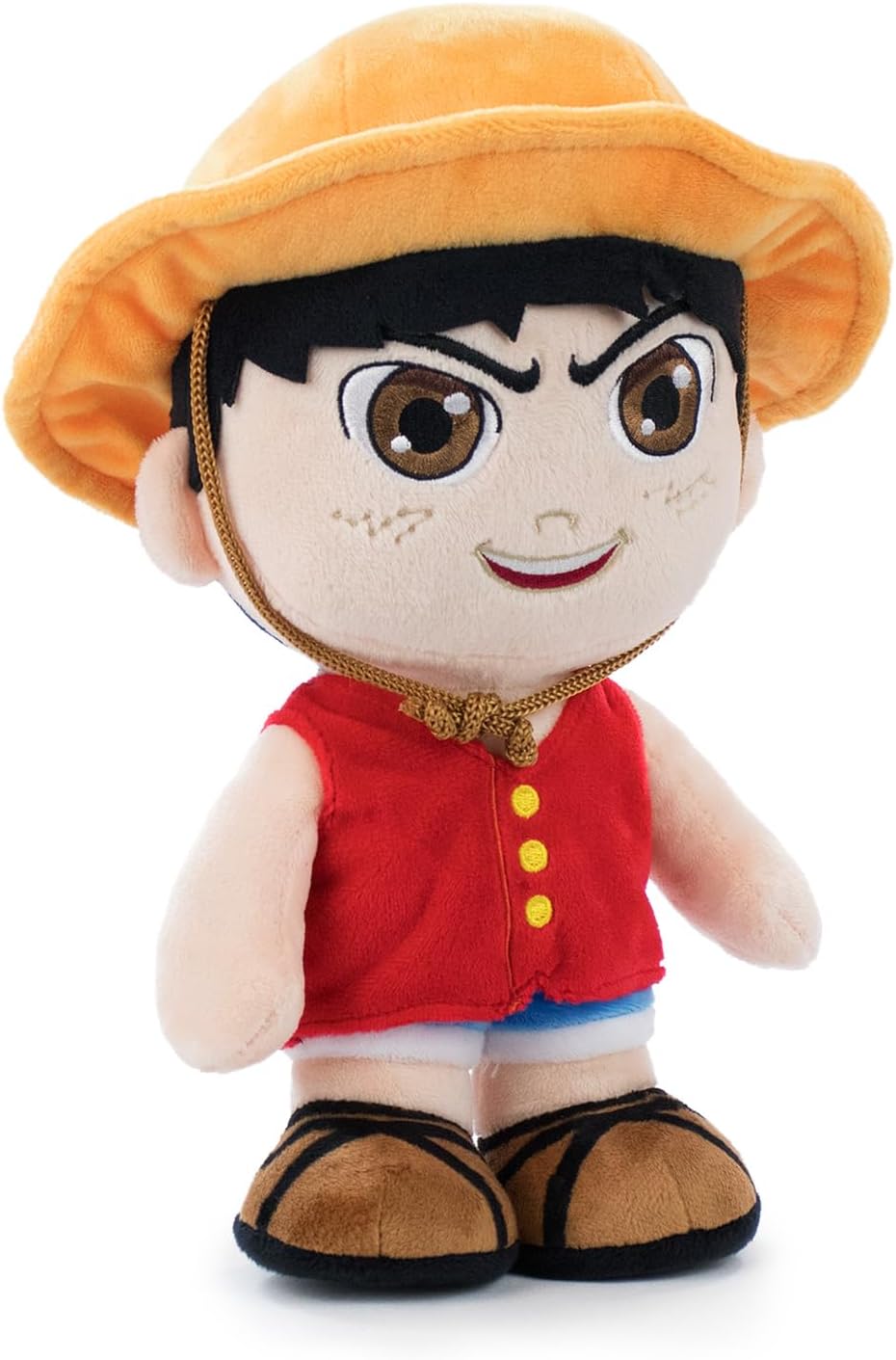 Barrado One Piece - Plushies 24-27cm of the Protagonists of the One Piece Live Action Series - Luffy, Zoro, Nami - Super Soft Quality (Luffy)