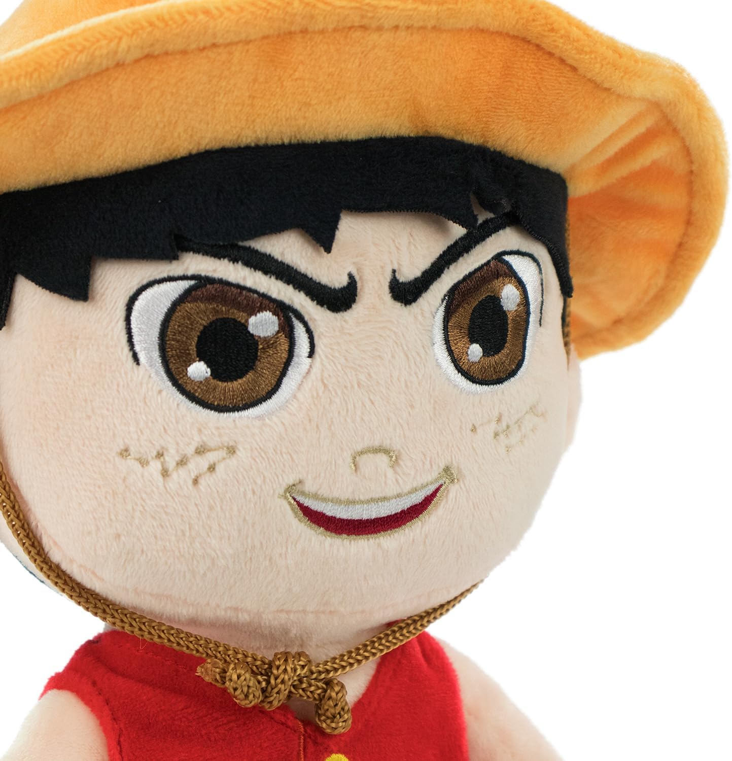Barrado One Piece - Plushies 24-27cm of the Protagonists of the One Piece Live Action Series - Luffy, Zoro, Nami - Super Soft Quality (Luffy)