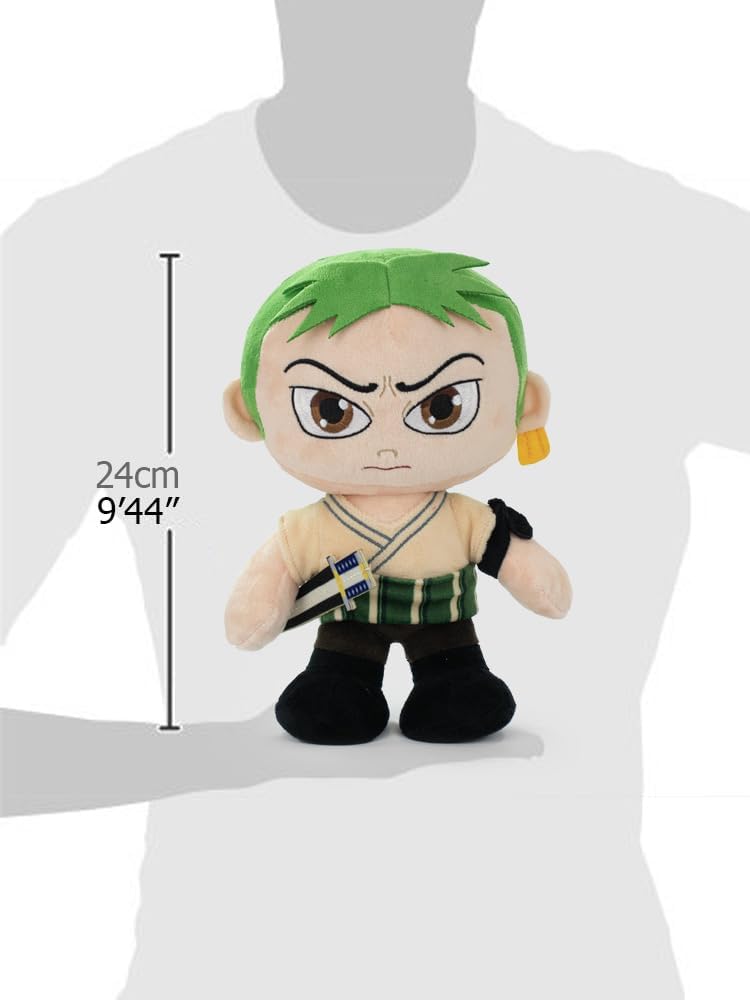 One Piece - One Piece Live Action Serie Protagonisten Plüschtiere 24-27cm - Luffy, Zoro, Nami - Super Soft Qualität (Zoro