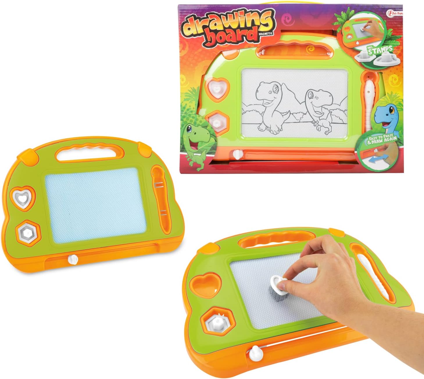 Toi-Toys Magic Dino Drawing Board with Stamp and Pen - Game
