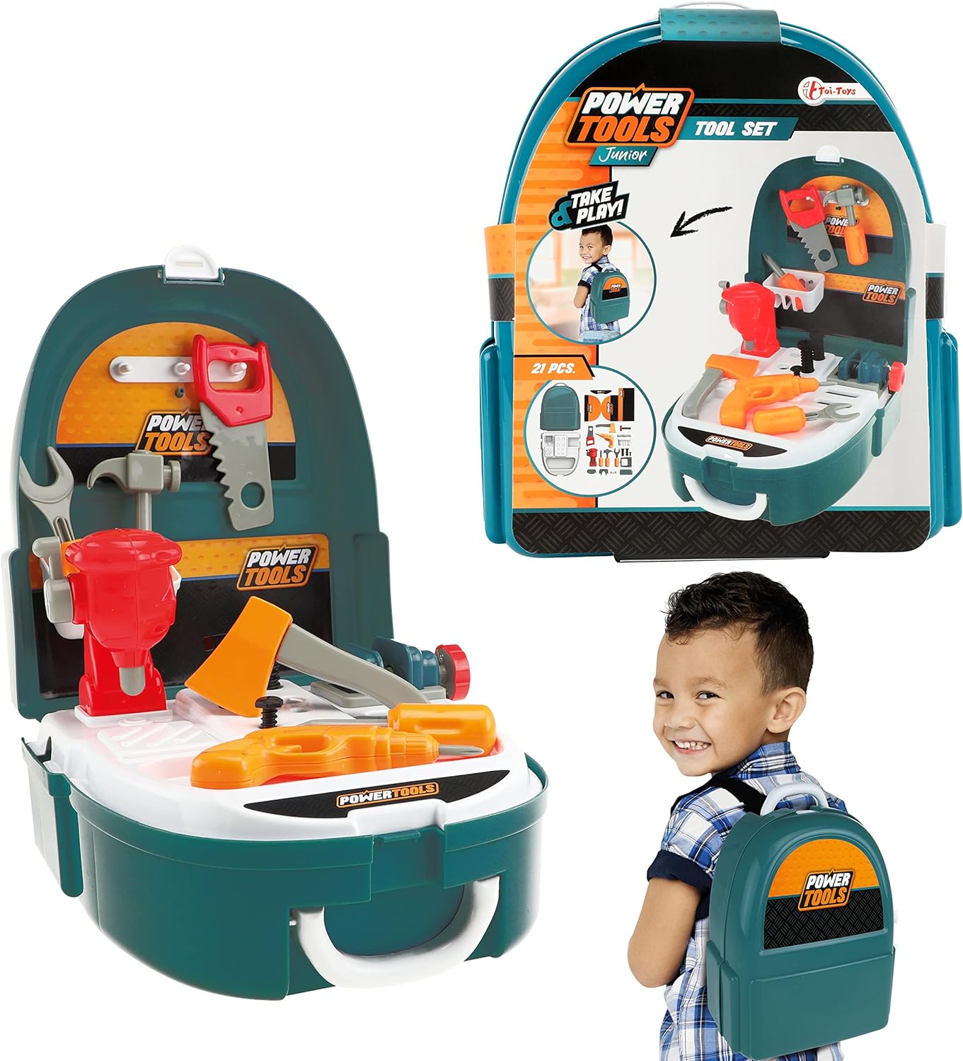 Gereedschapset in rugzak Toi-Toys: 27-delig (38424A)