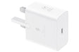 Samsung Galaxy Official 25W Super Fast Charging Travel Adapter (without USB-C to C Data Cable), White White 25W Without Data Cable